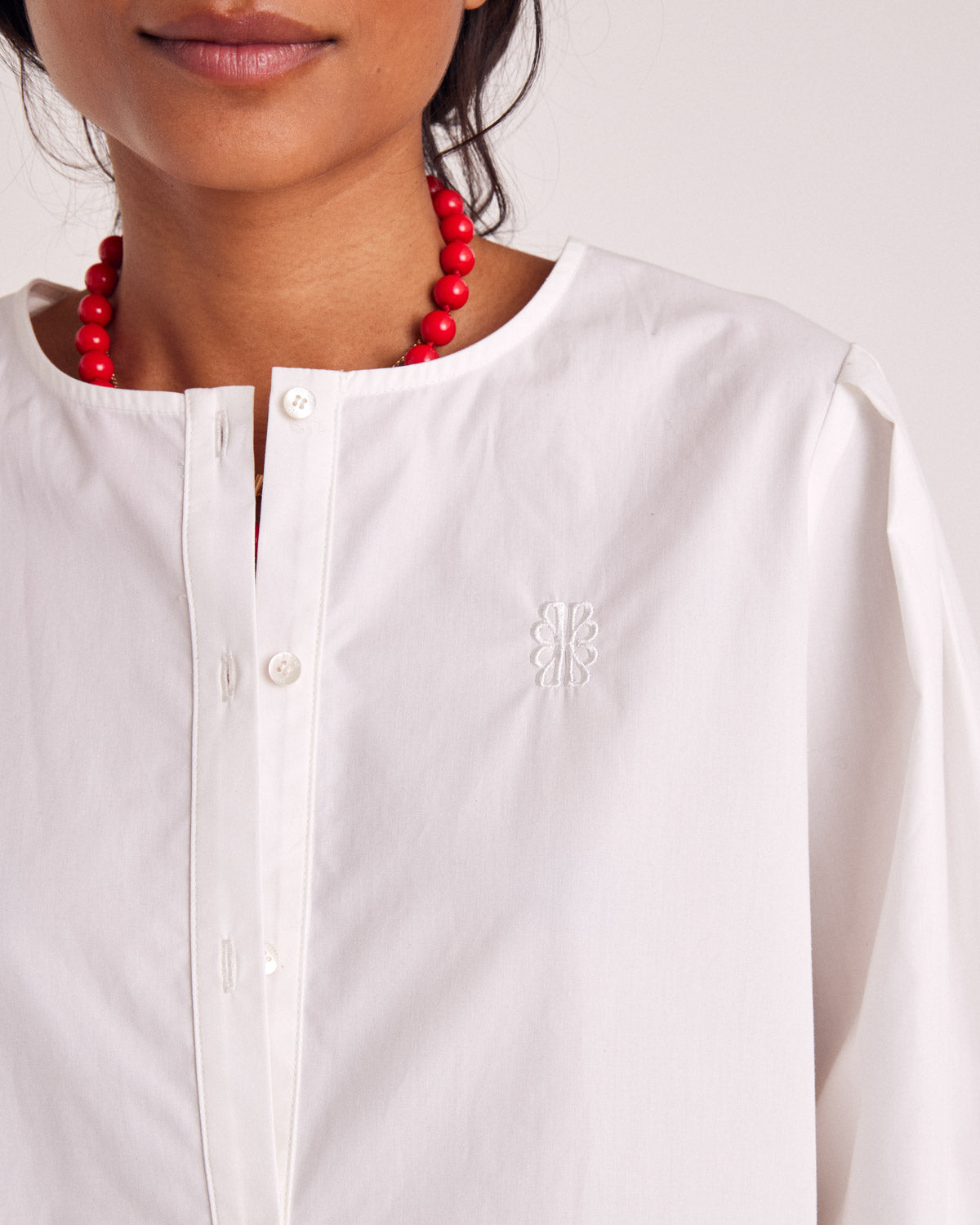 Adella natural white shirt