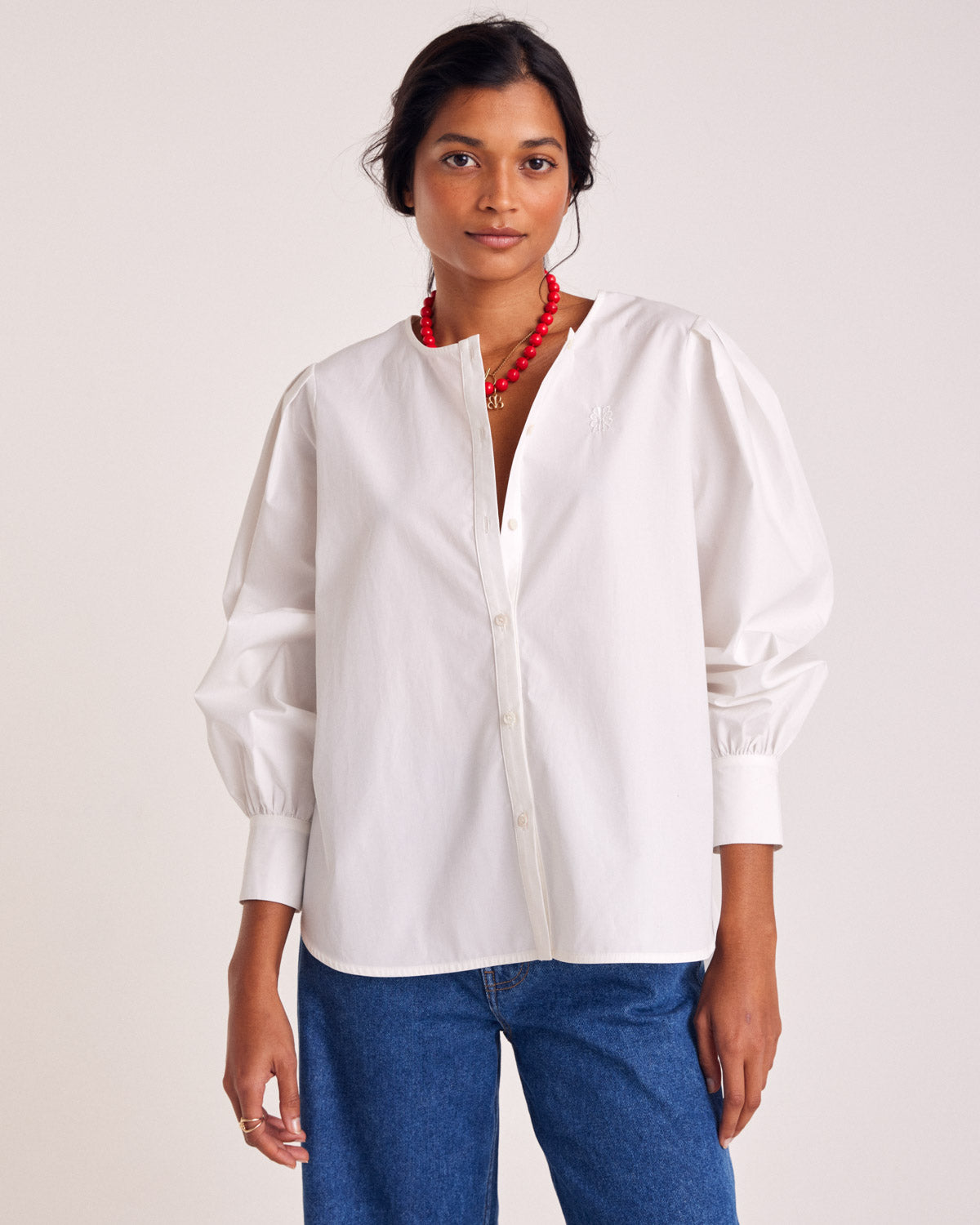 Adella natural white shirt