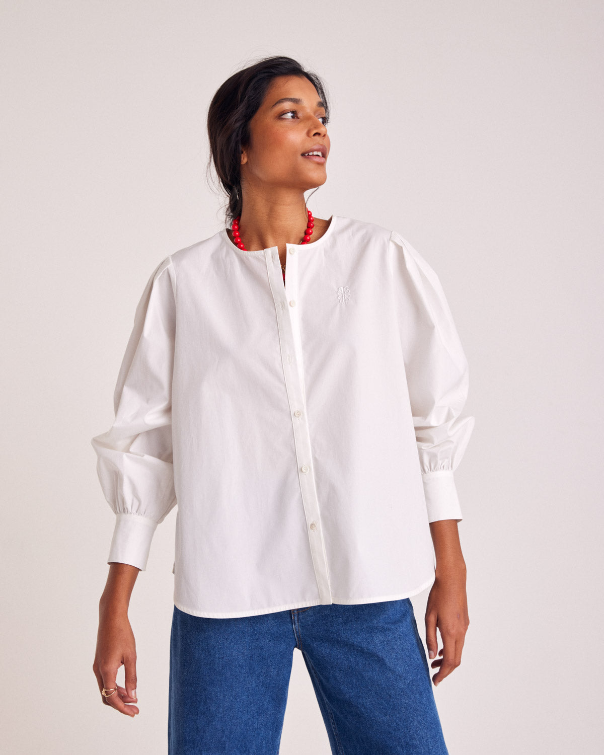 Adella natural white shirt