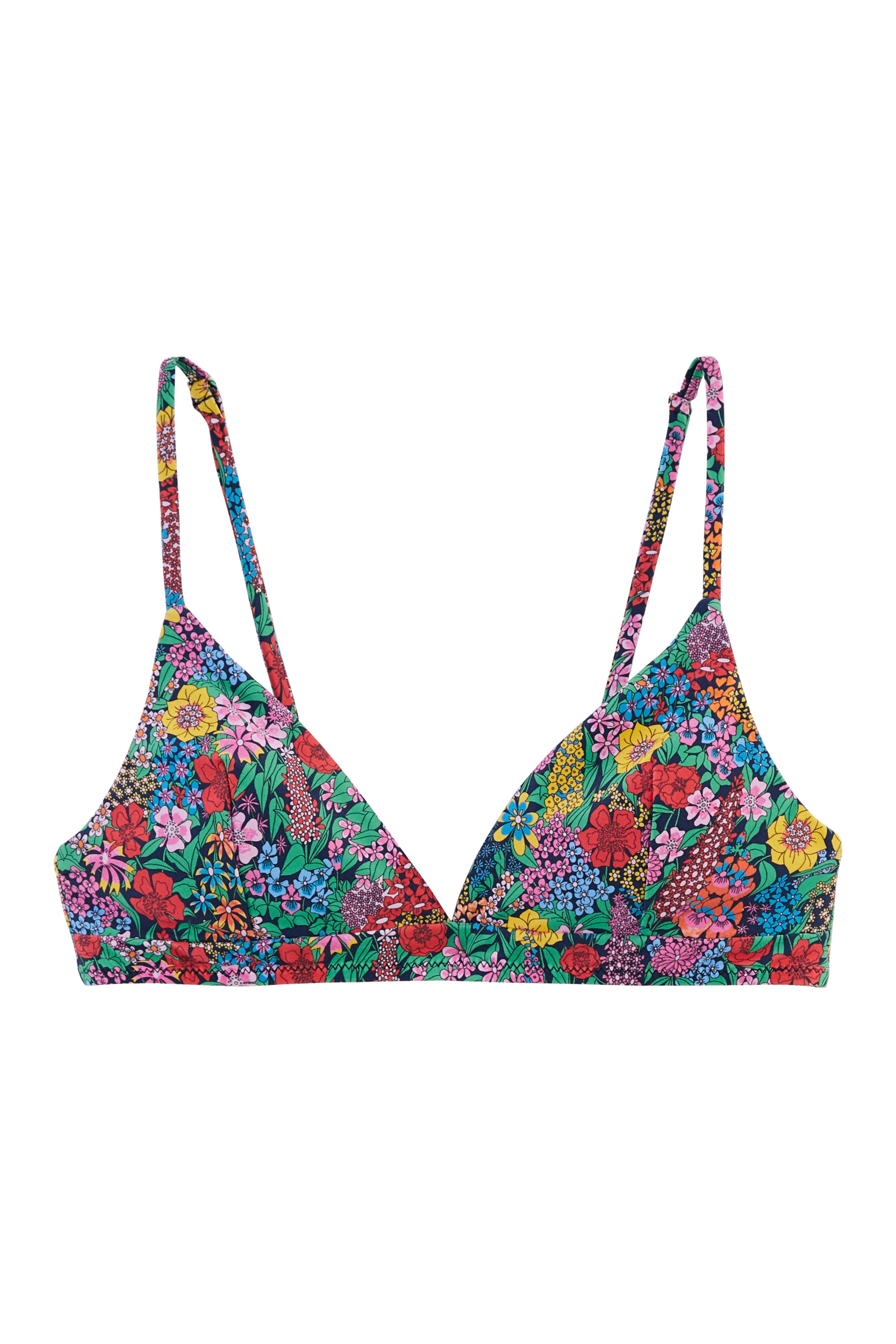 High of swimsuit Figuier in material Liberty purple, yellow and pink