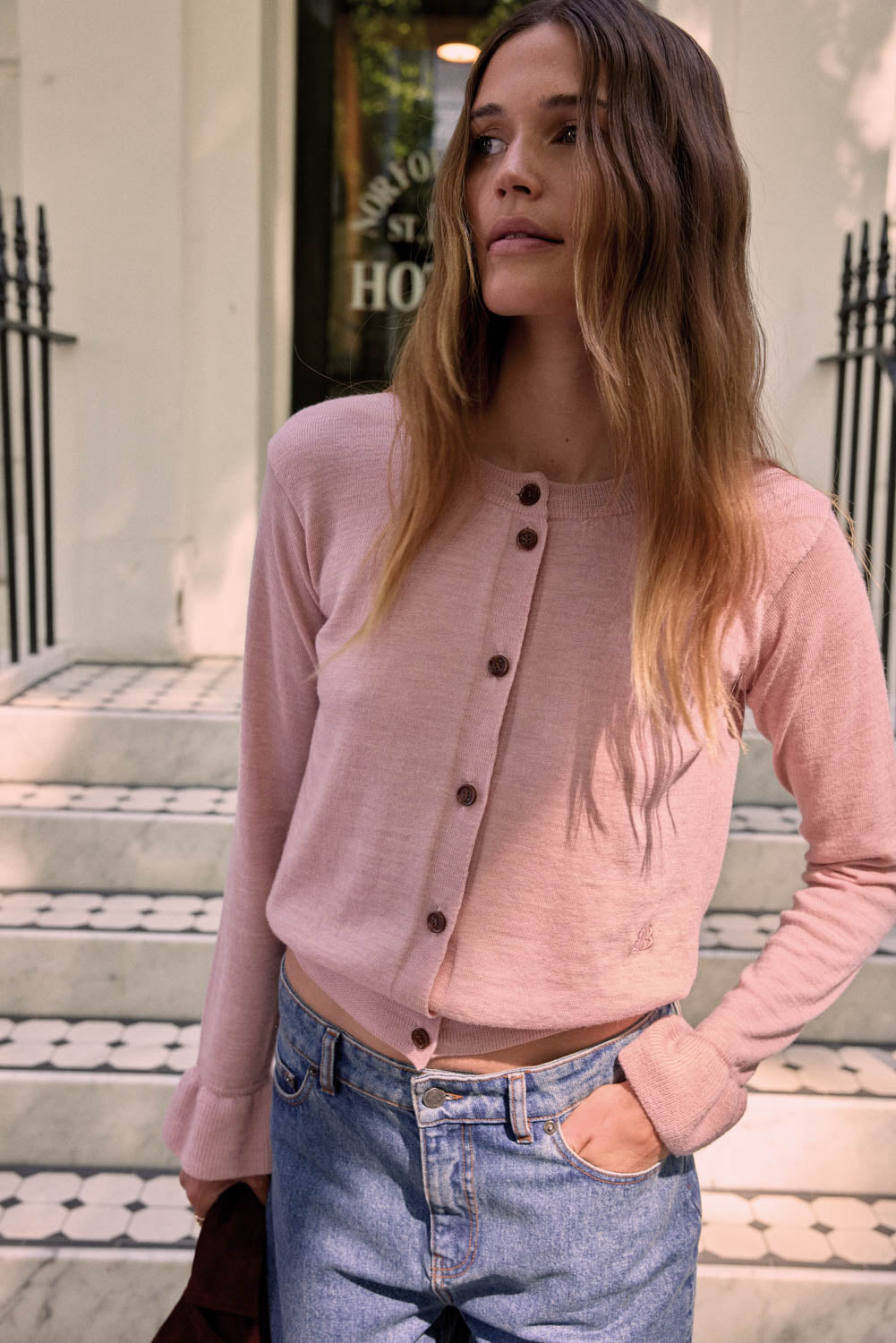Cardigan Rosalie pink