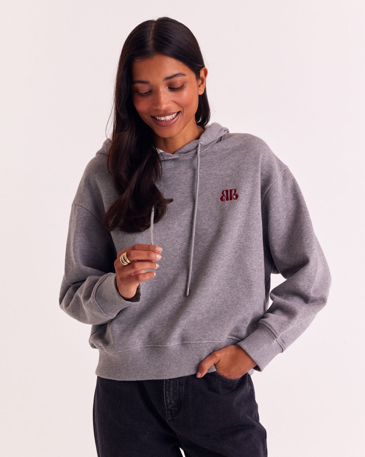 Aubin BP eyes heather gray sweatshirt