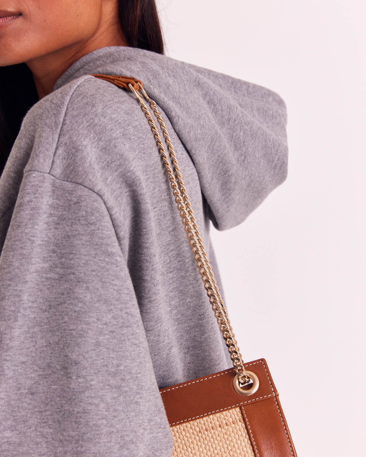 BALZACのセット★ Rodin raffia and camel bag - Balzac Paris