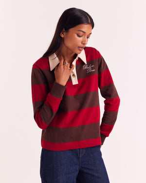Red and Brown Stripe Charles Sweatshirt