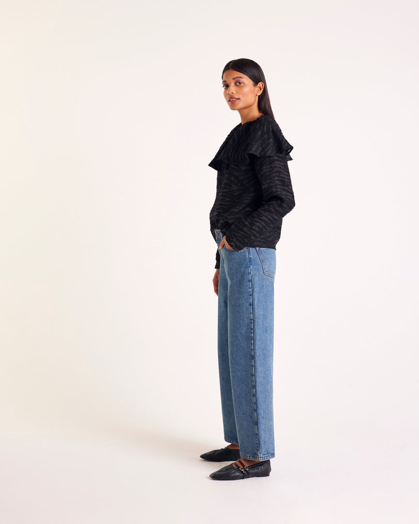 Blouse Jade zèbre noir