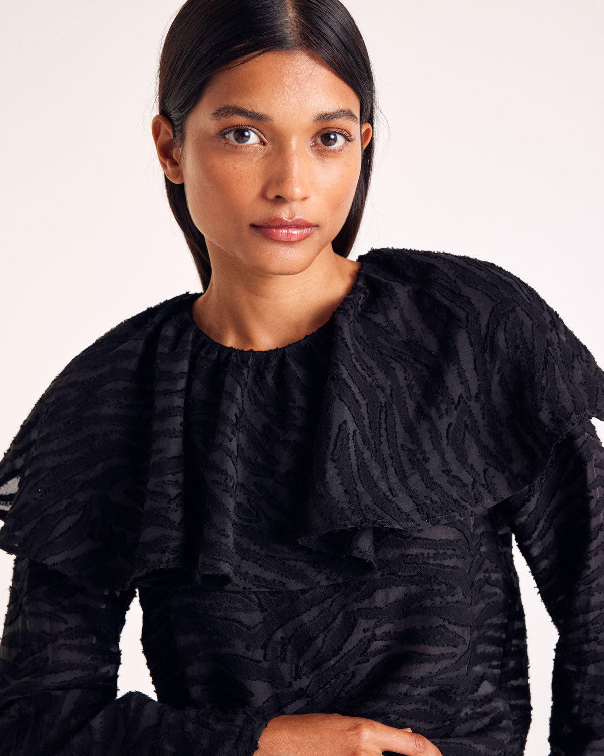 Blouse Jade zèbre noir