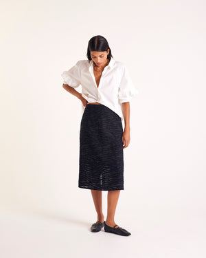 Jupe Solange zèbre noir