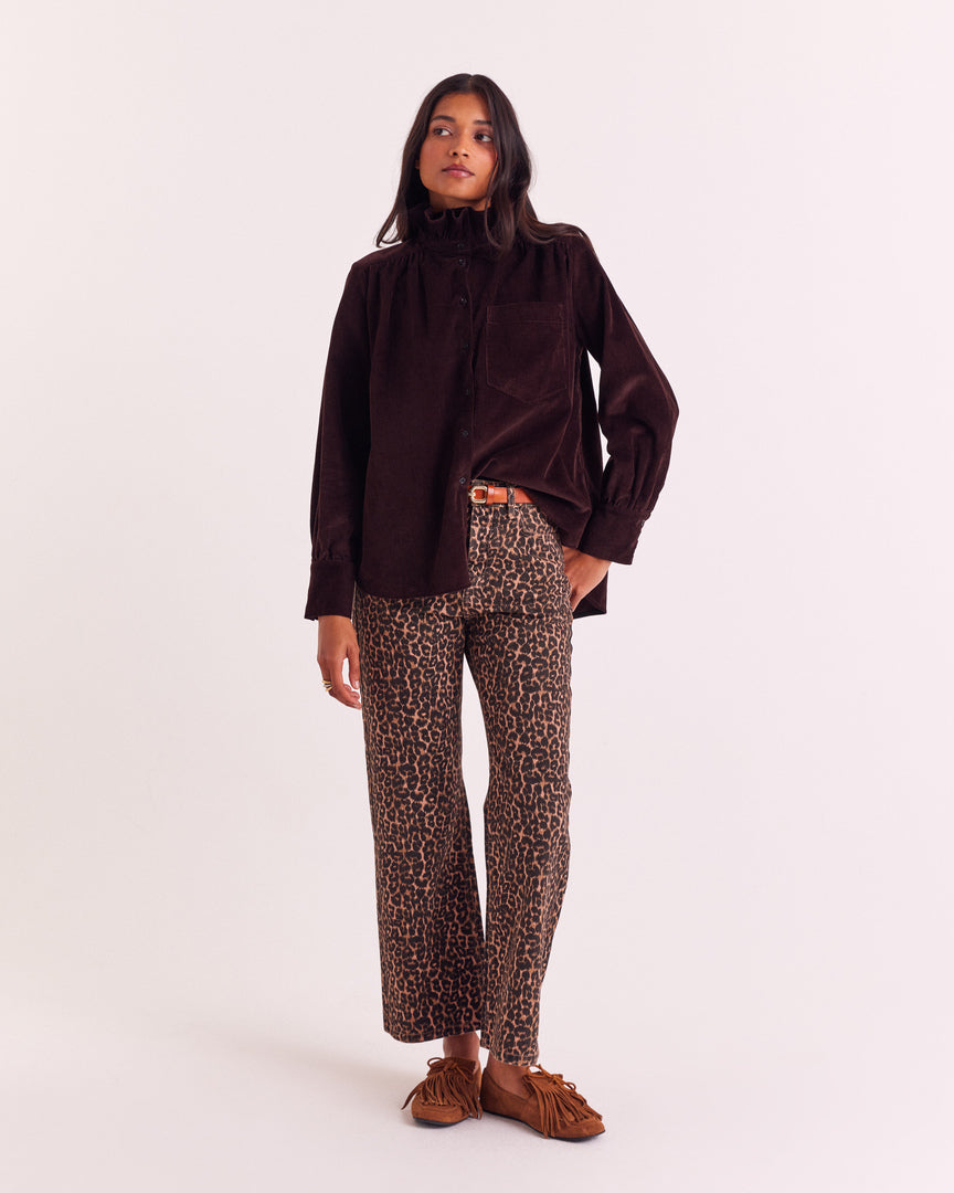 Shirt Léonor velvet chocolate