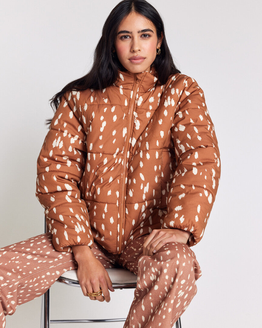 Doudoune Gisele cinnamon spotted