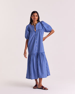 Robe Nicoletta rayures bleu