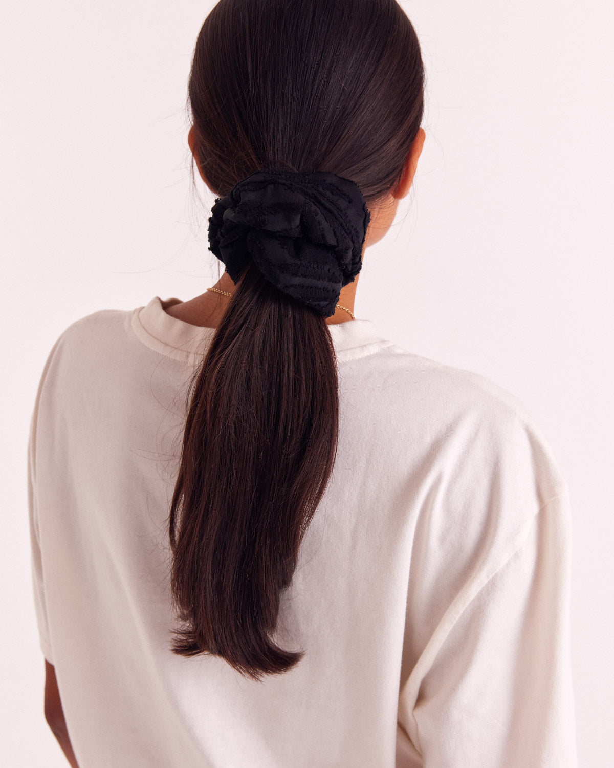 Billy XL black zebra scrunchie
