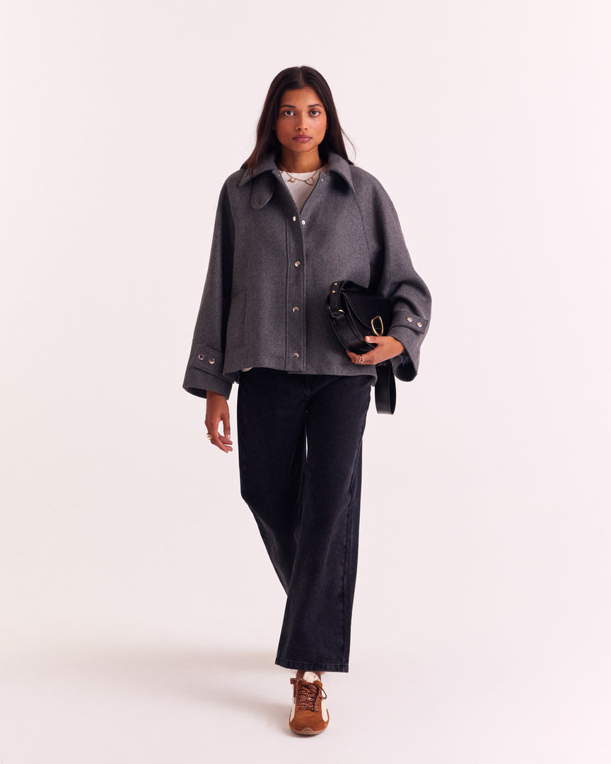 Coat Beauny gray charcoal