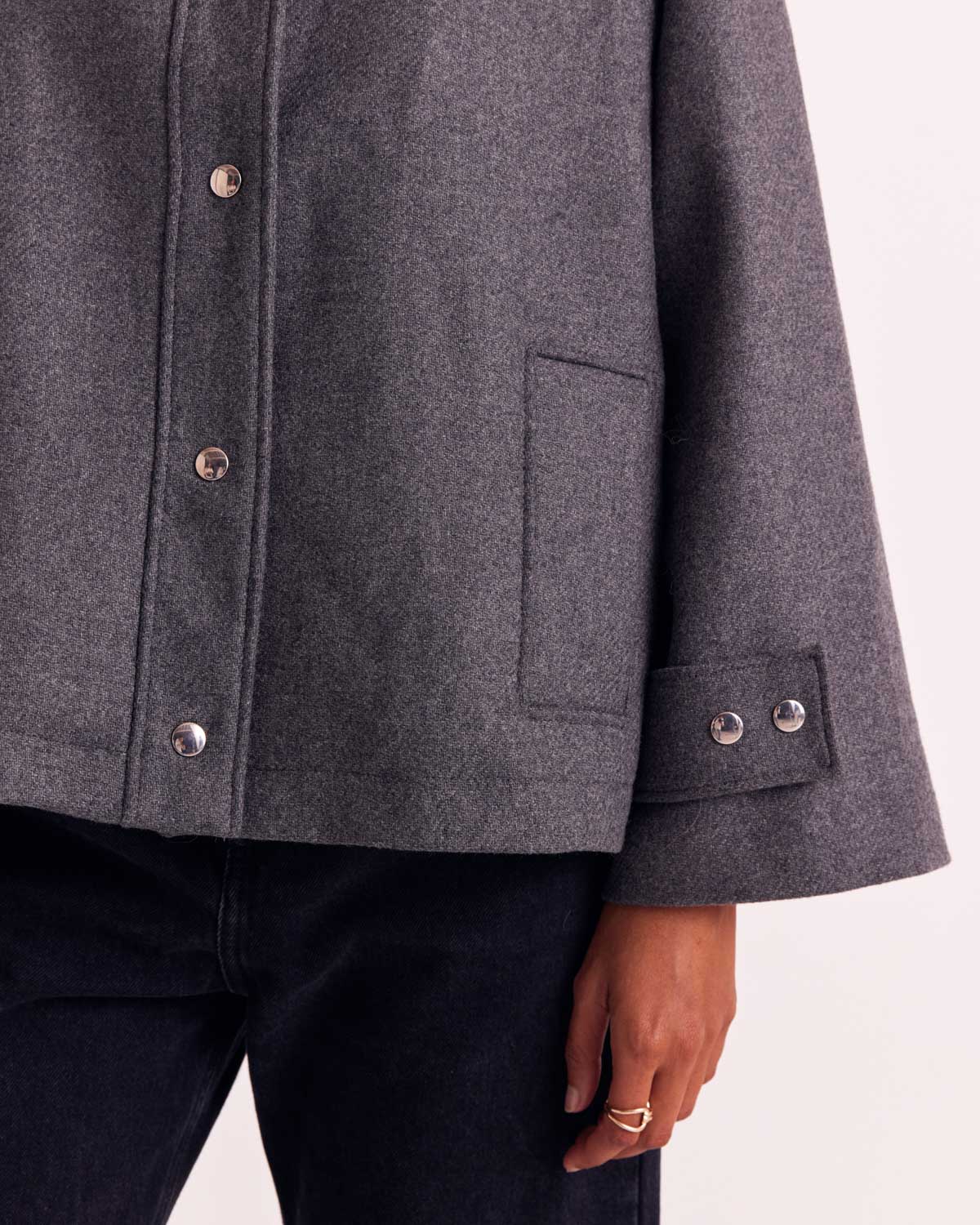Coat Beauny gray charcoal