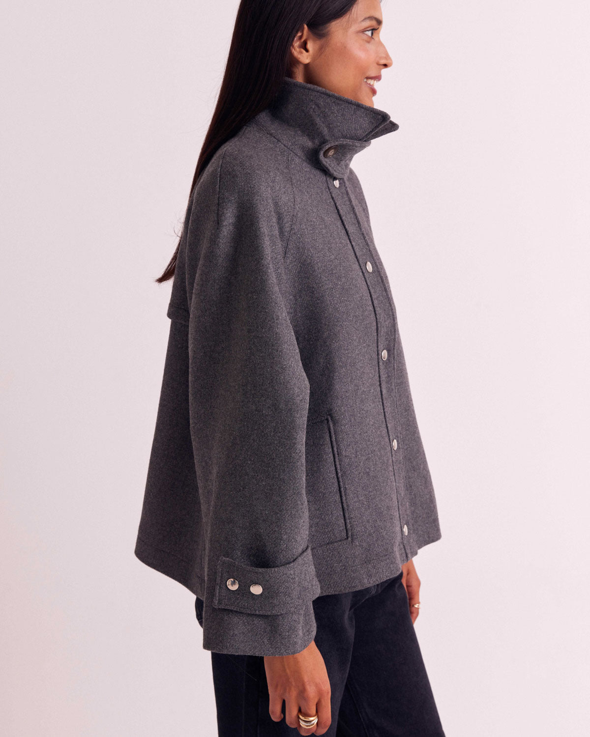Coat Beauny gray charcoal