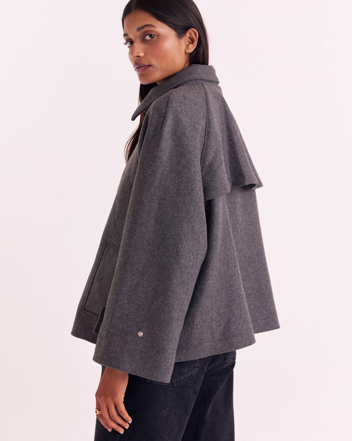 Coat Beauny gray charcoal