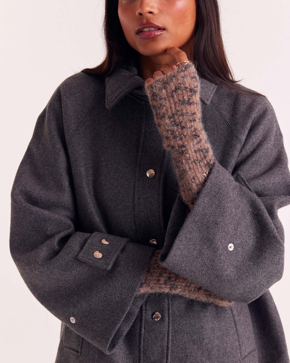 Coat Beauny gray charcoal
