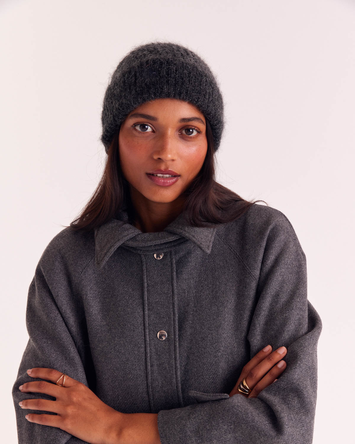 Coat Beauny gray charcoal