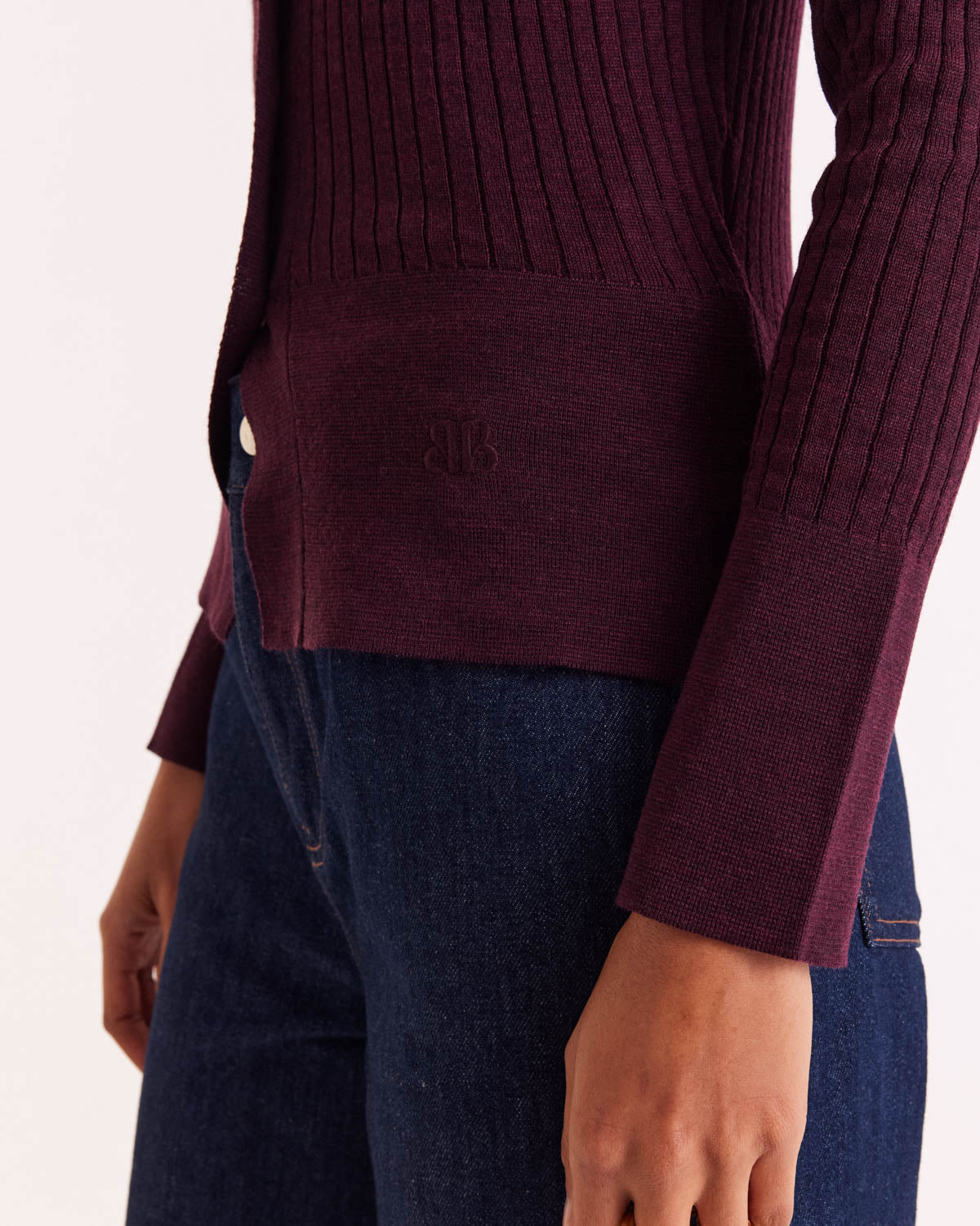 Cardigan Ombeline burgundy