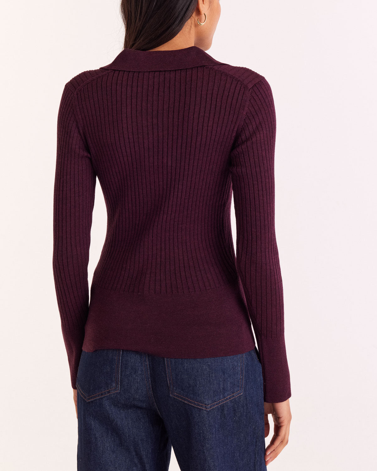 Cardigan Ombeline burgundy