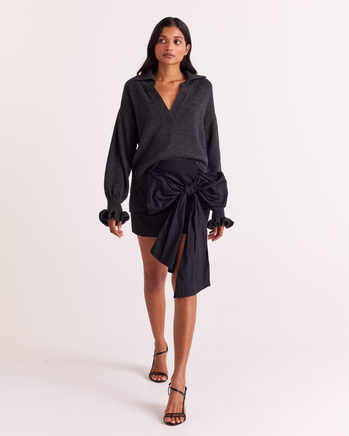 Sweater Ophy gray dark heathered