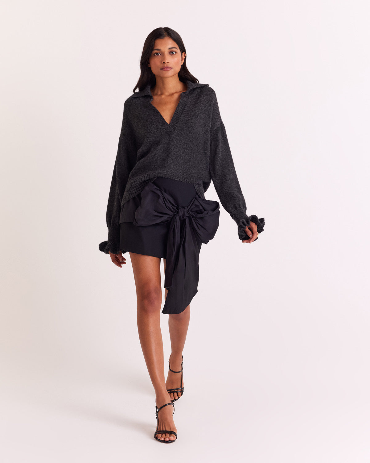 Sweater Ophy gray dark heathered