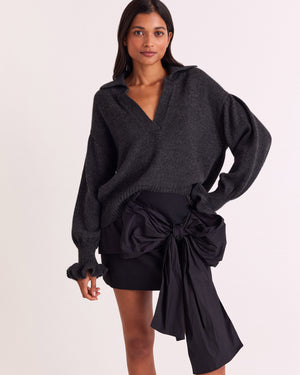 Pull Ophy gris foncé chiné