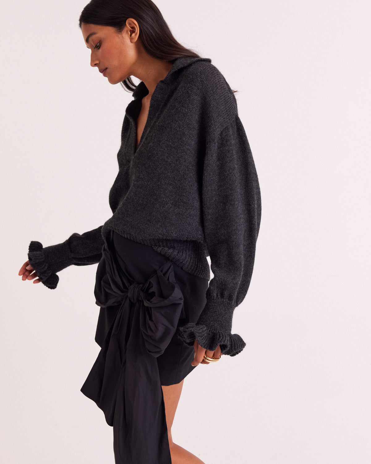 Sweater Ophy gray dark heathered