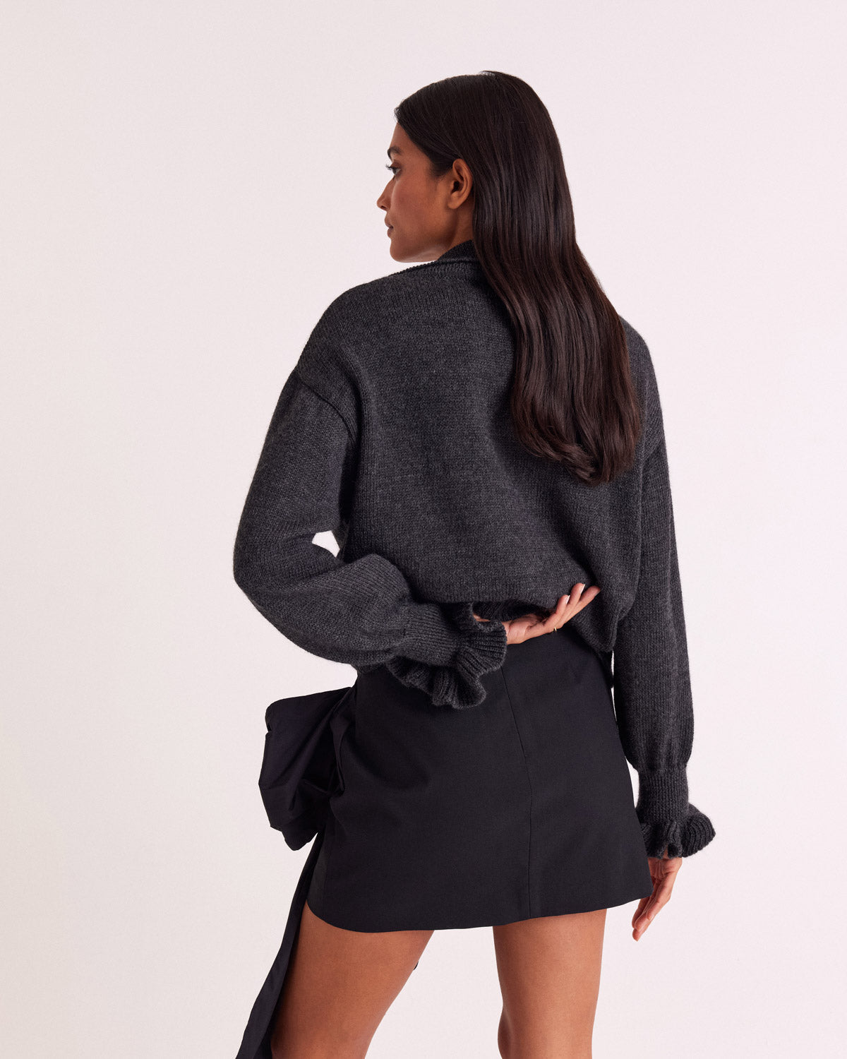 Sweater Ophy gray dark heathered