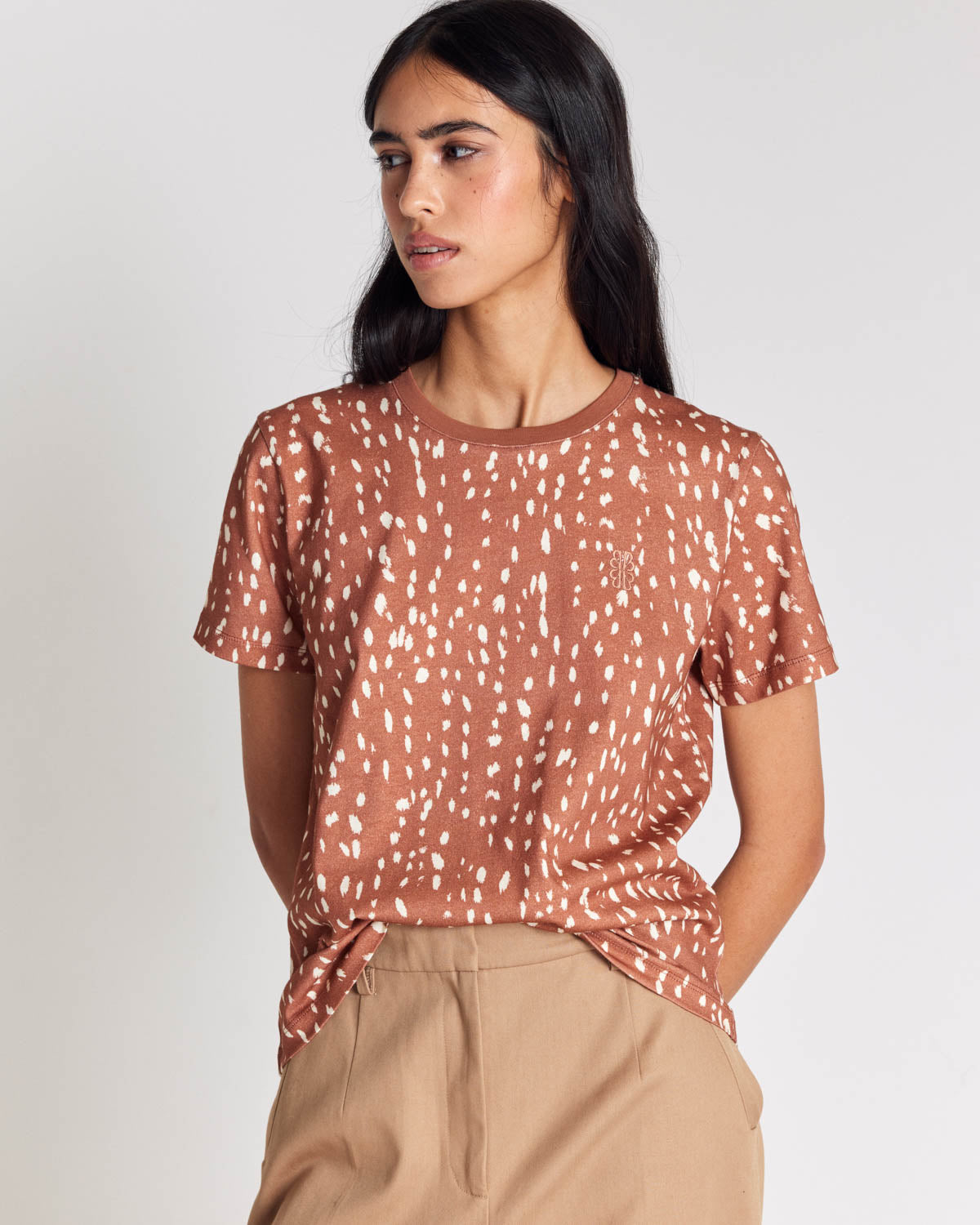 T-shirt Bree cinnamon spotted
