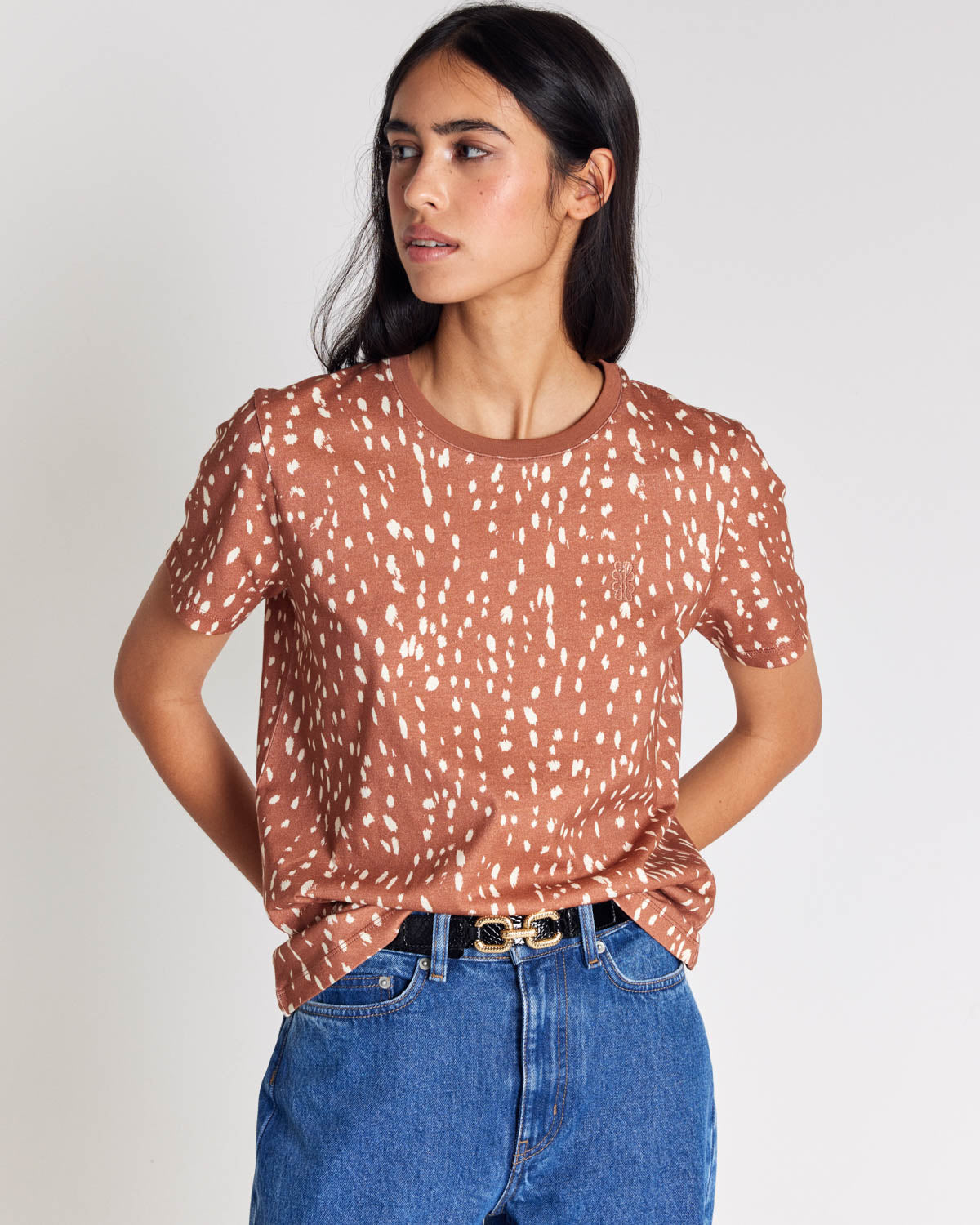 T-shirt Bree cinnamon spotted