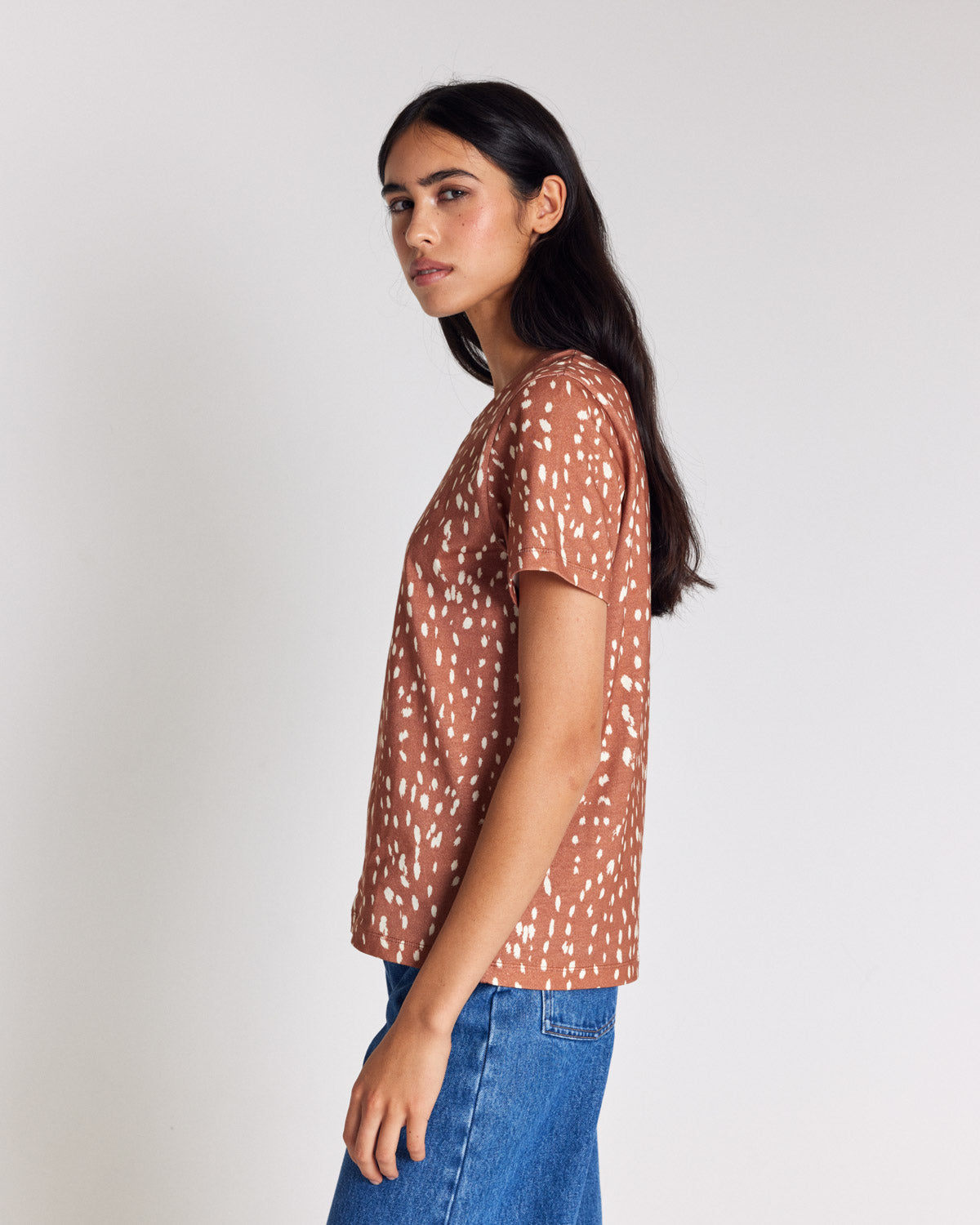 Bree cinnamon speckled t-shirt