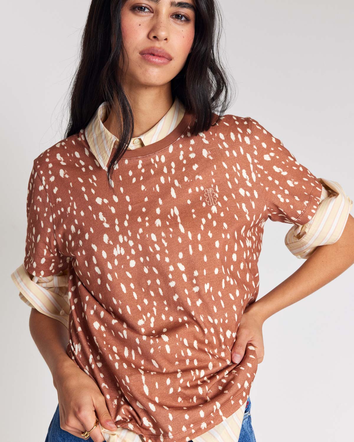 T-shirt Bree cinnamon spotted