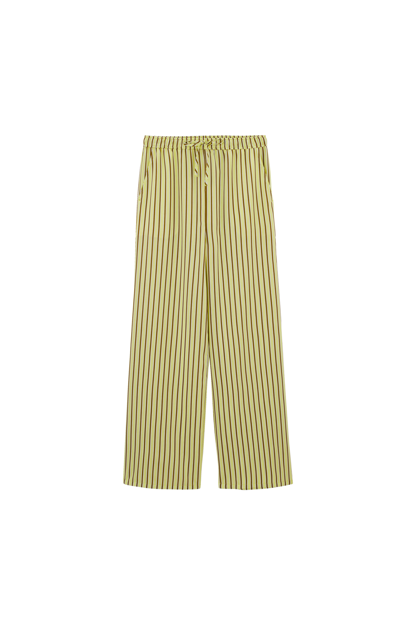 Pantalon Lisea rayures jaune et kaki