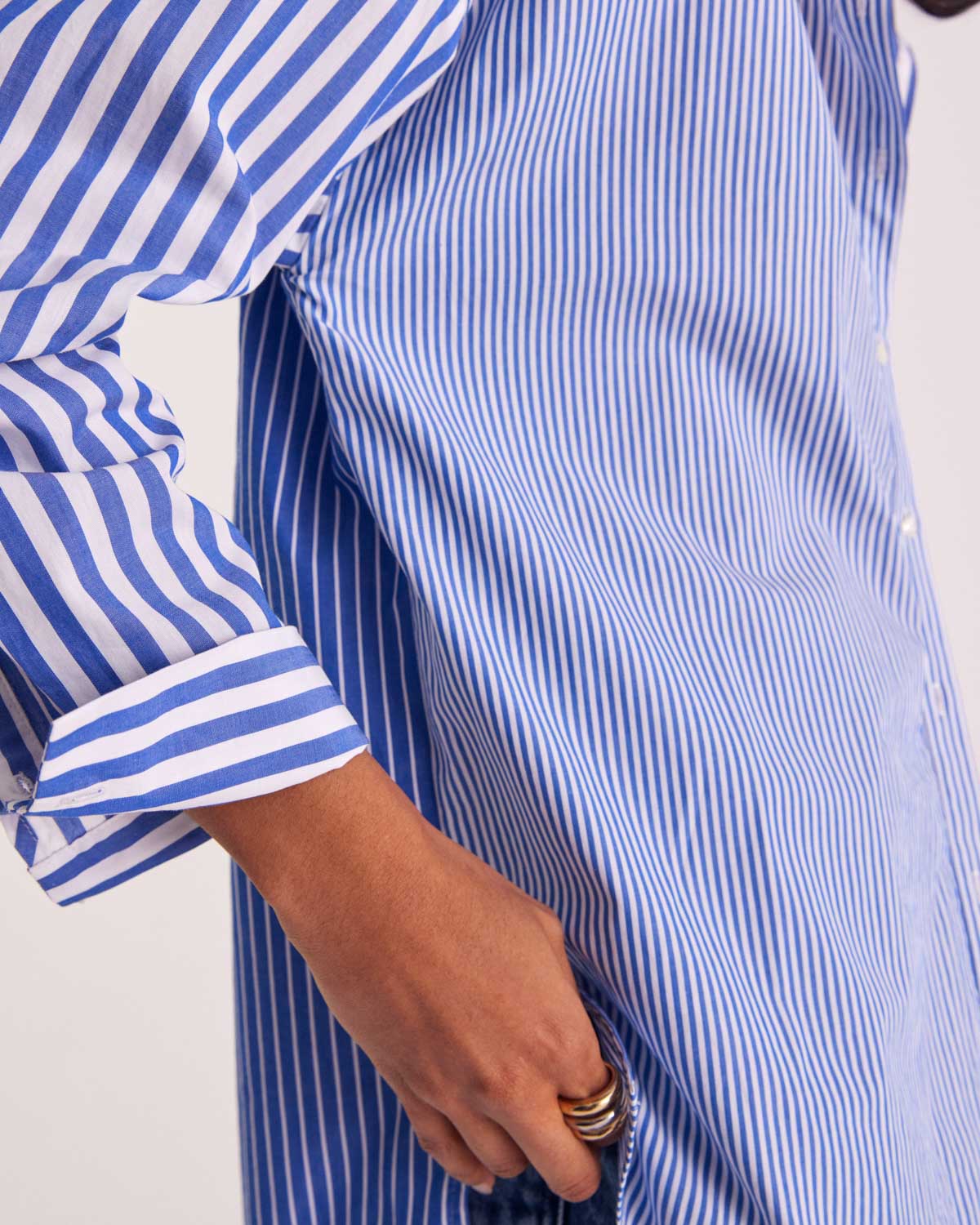 Shirt Hector stripes blue patchwork