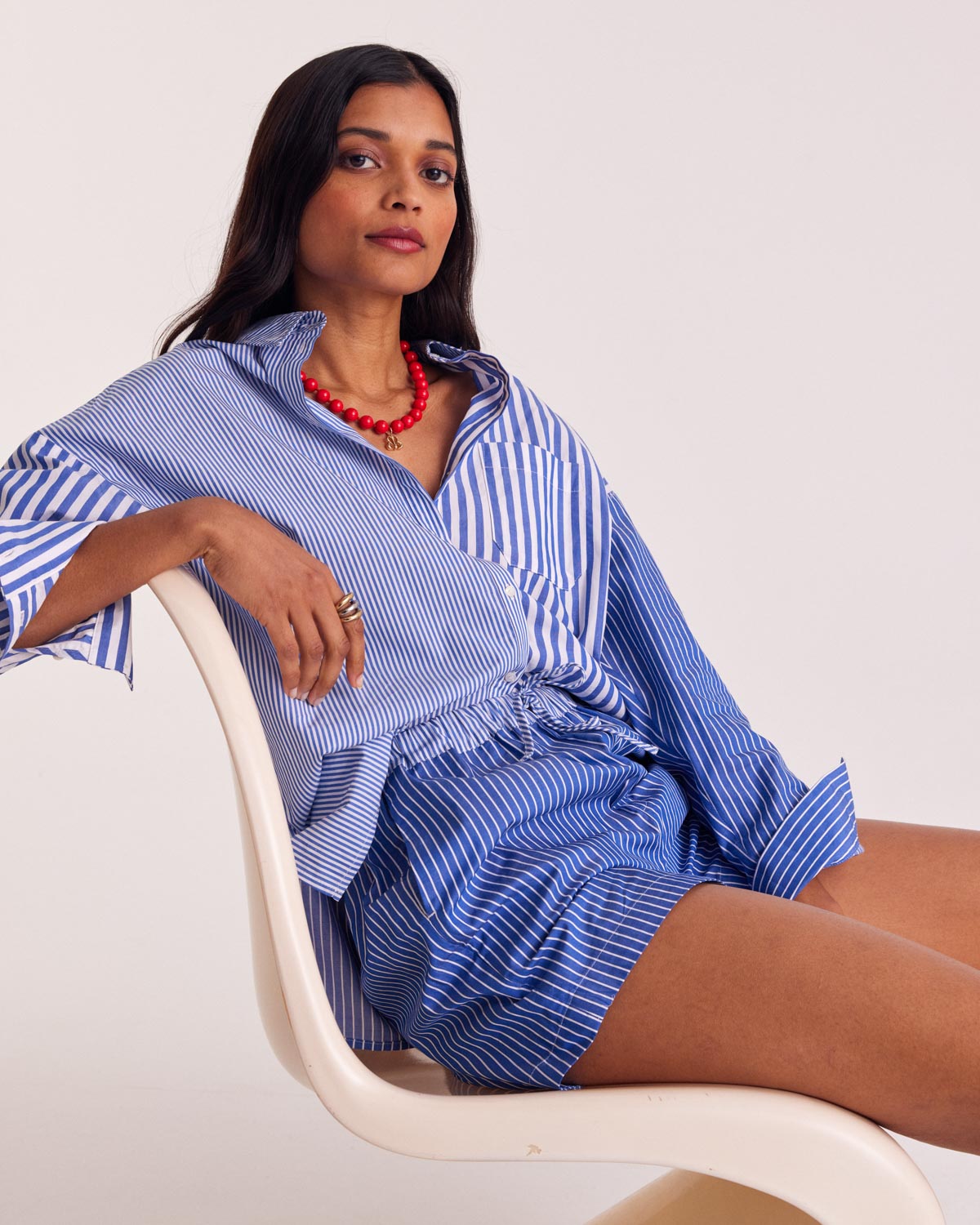 Shirt Hector stripes blue patchwork