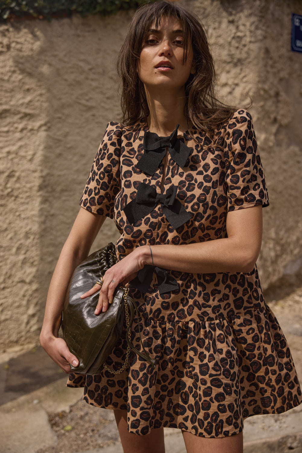 Bag Amaïa crinkled black