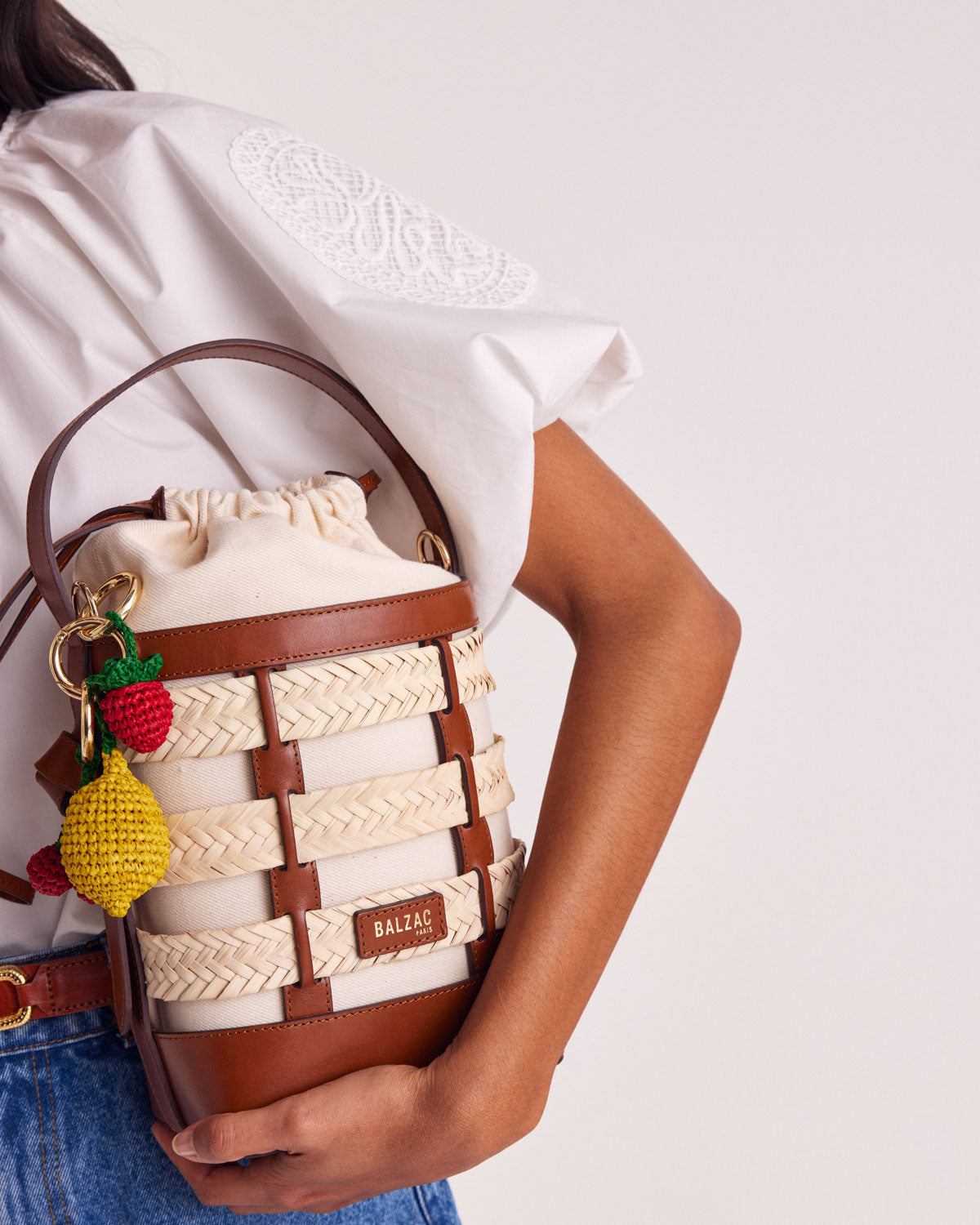 Basket Ori tressé natural and cognac