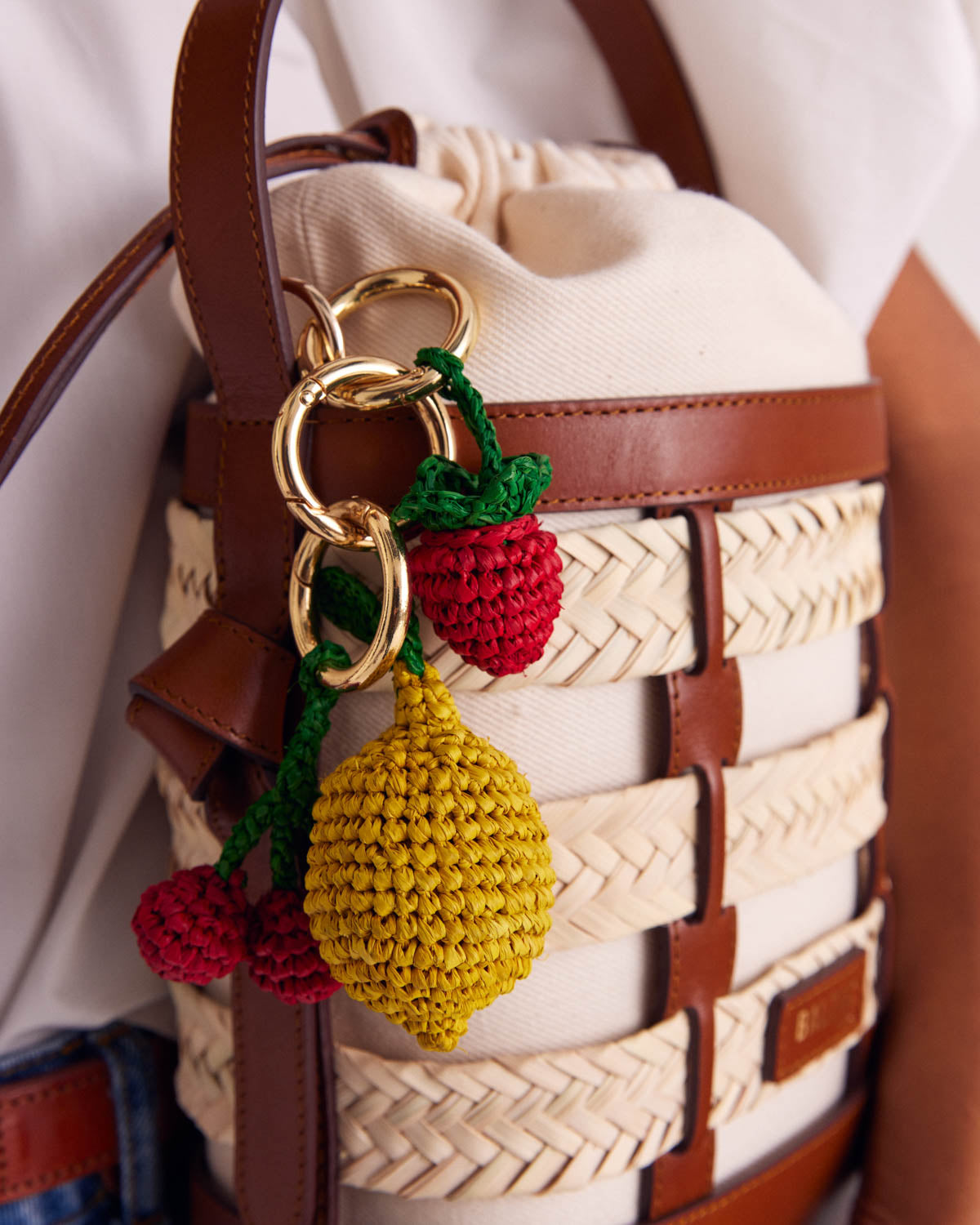 Basket Ori tressé natural and cognac