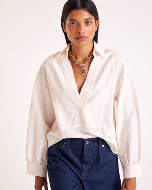 Basile light peach blouse