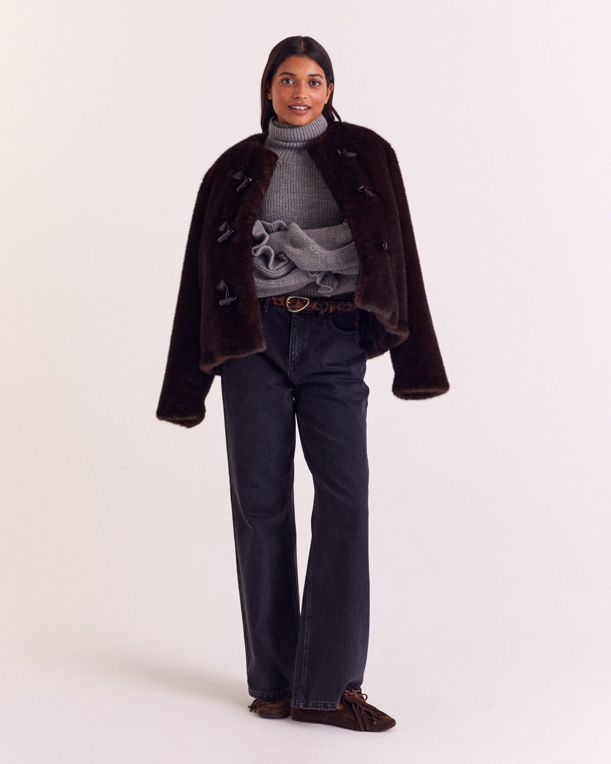 Coat Carla chocolate
