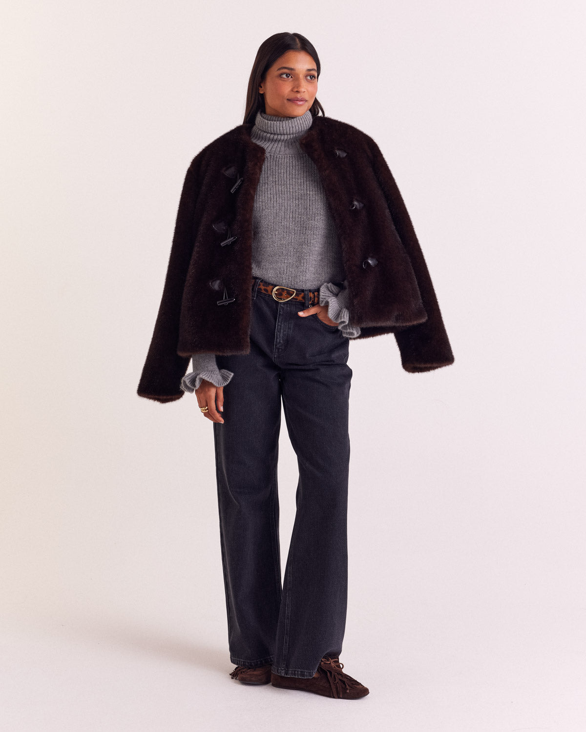Coat Carla chocolate