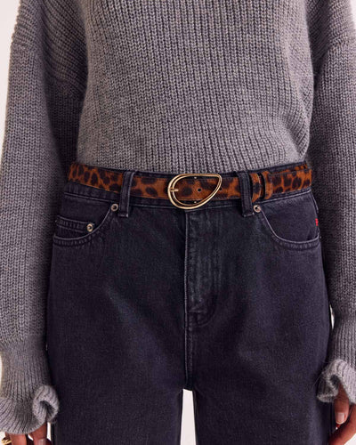 Ceinture Basma pony léopard fauve