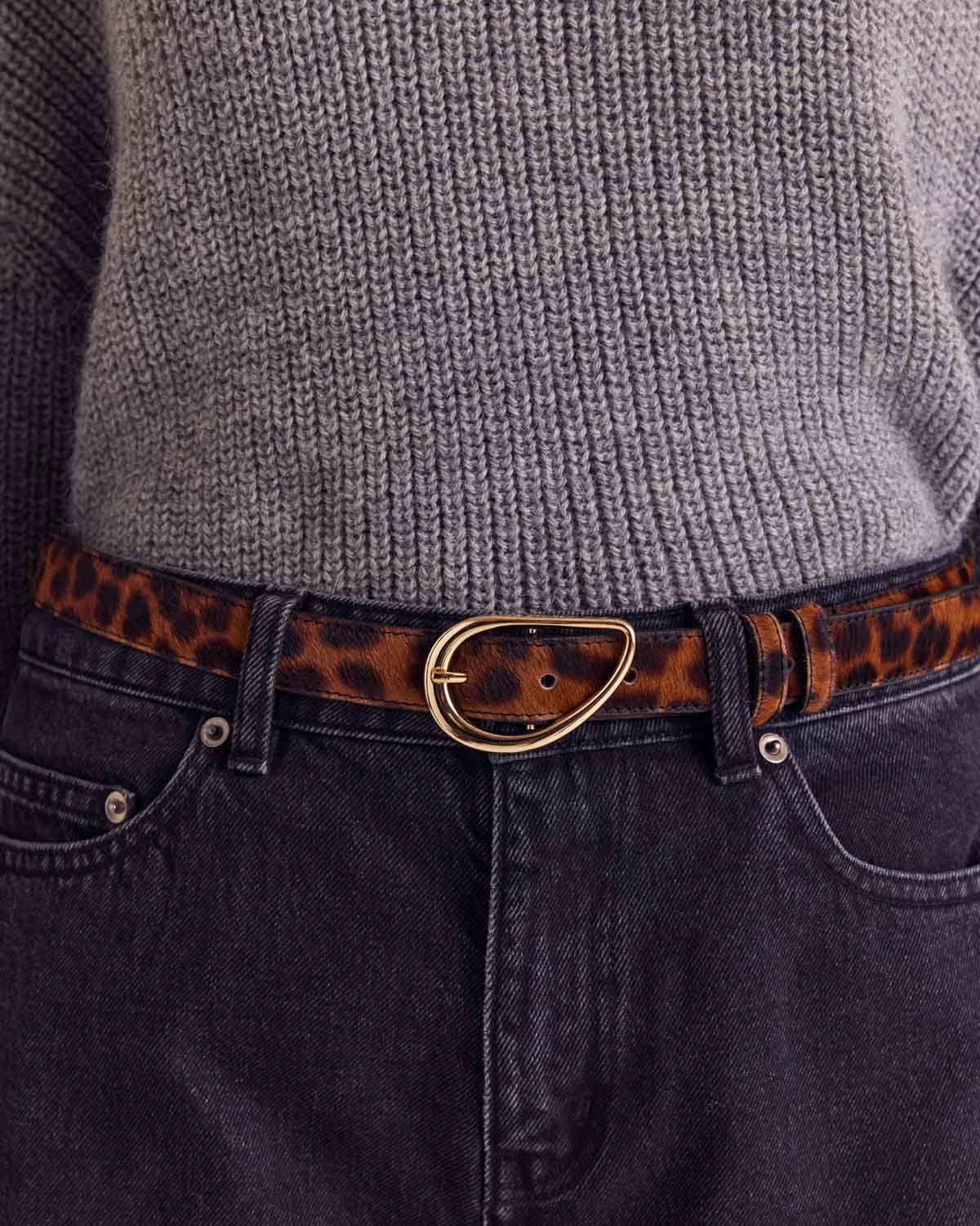 Belt Basma pony leopard tawny