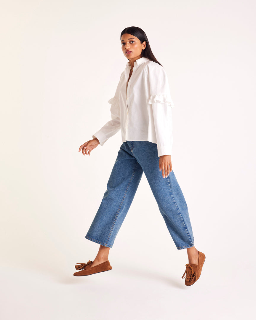 Loafers Alix fringe suede of leather hazelnut