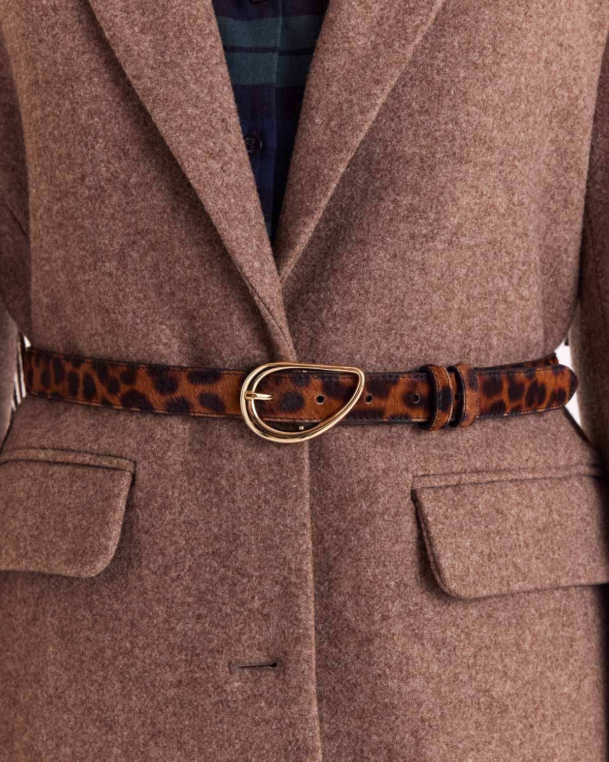 Ceinture Basma pony léopard fauve