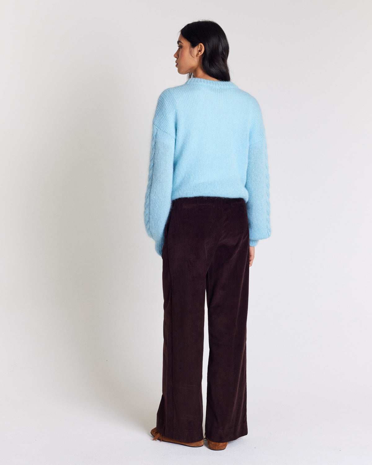 Simeon chocolate velvet trousers