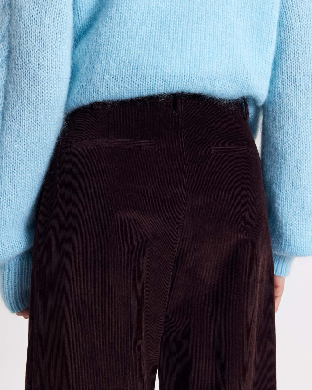 Simeon chocolate velvet trousers