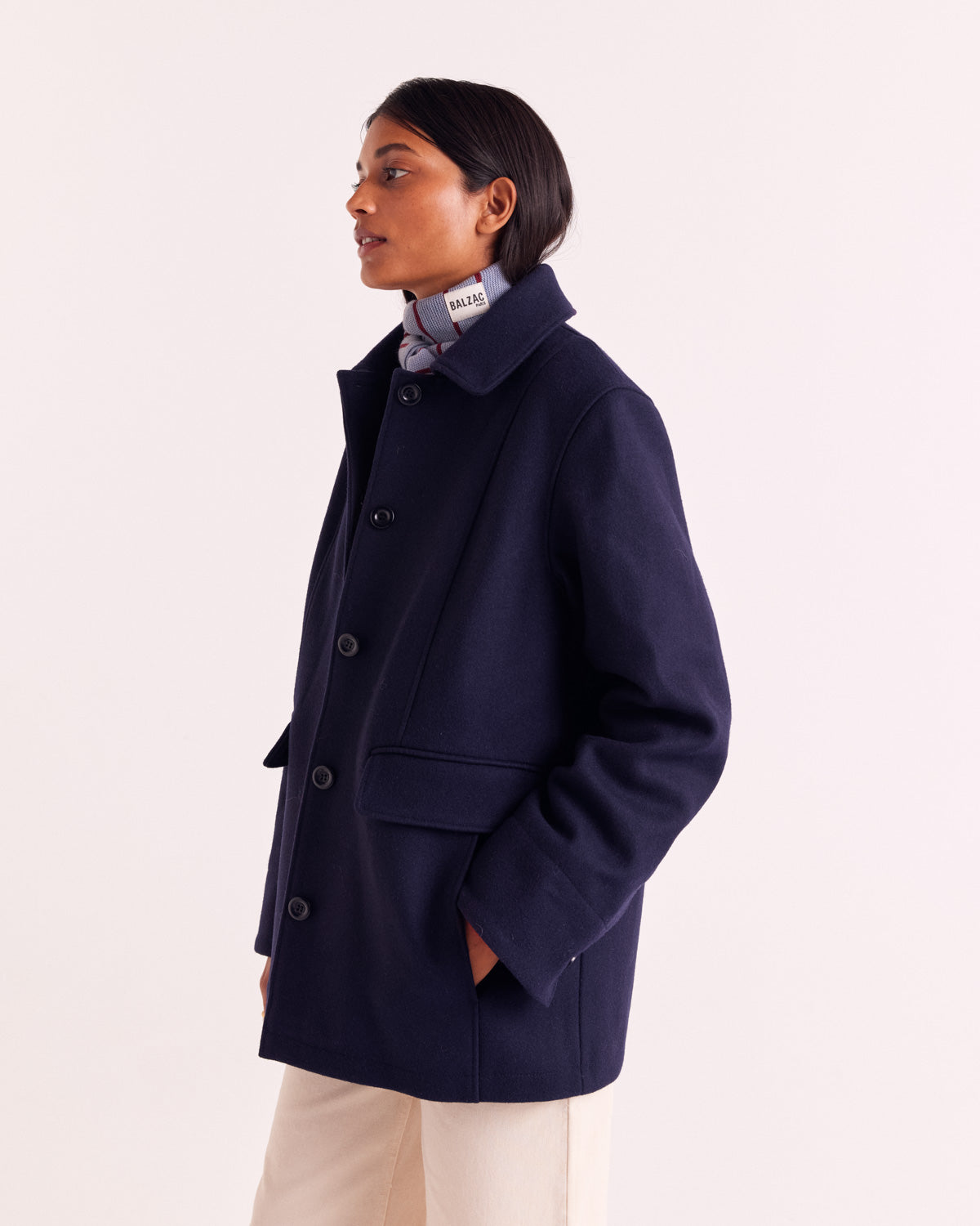 Navy Blue Clothilde Coat