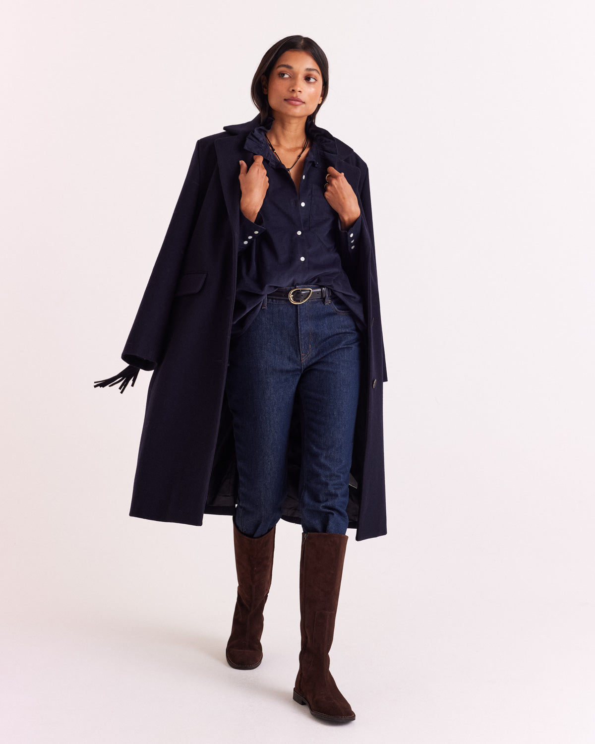 Bottes Léona croûte de cuir moka