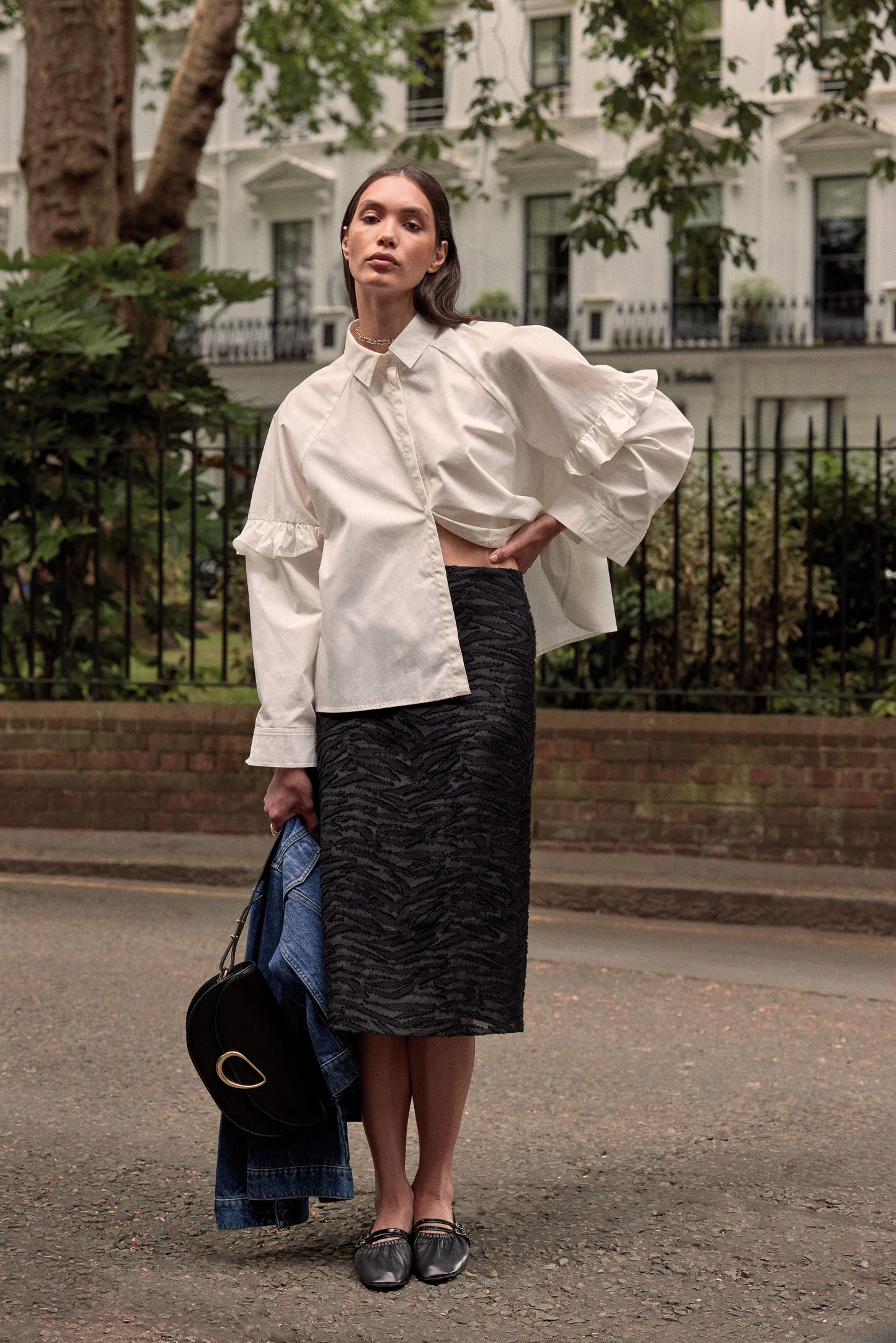 Jupe Solange zèbre noir